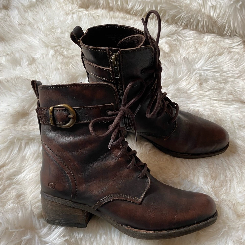 Born Leather Lace Up Boots